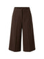 Pantaloncini Donna Maria Bellentani - Bermuda Con Zip E Piega - Marrone