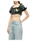Camicie Donna MOSCHINO JEANS - Camicia Raso Stampa Ramage - Nero