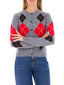 Cardigan Donna Pinko - Cardiff Cardigan Argyle - Grigio