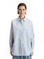Camicie Donna Woolrich - Striped Cotton Poplin Boyfriend Shirt Stripe Blue - Blu