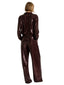 Pantaloni Donna Alberta Ferretti - Pantalone Paillettes Su Jersey - Marrone