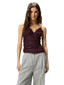 Canotte e top Donna Pinko - Fragola Top Pizzo Leggero - Bordeaux