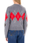 Cardigan Donna Pinko - Cardiff Cardigan Argyle - Grigio