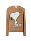 Maglioni Donna Mc2 Saint Barth - New Queen Snoopy Waiting Snow 19 Emb - Cammello