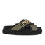 Ciabatte Donna Mou - Criss-cross rope raffia sandal - Nero