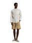 Altro (Camicie) Uomo Woolrich - Band Collar Linen Shirt Arctic White - Bianco