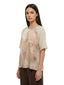 Canotte e top Donna Maria Bellentani - Top M/C Con Maniche In Contrasto - Beige