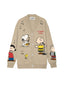 Cardigan Donna Mc2 Saint Barth - Long Jacquard Donegal Cardigan - Beige