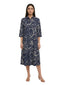 Vestiti casual Donna Maria Bellentani - Abito M/C Con Scollo V A Solino - Blu