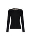 Maglie Donna D'EXTERIOR - Coste Merinos Access Collo - Nero