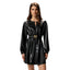 Vestiti casual Donna Pinko - Sfumato Abito Similpelle Soft - Nero
