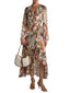 Vestiti casual Donna Etro - Women's Maxi Wrap Dress With Flounces - Multicolore