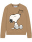 Maglioni Donna Mc2 Saint Barth - New Queen Snoopy Waiting Snow 19 Emb - Cammello