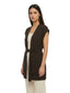Gilet Donna Maria Bellentani - Gilet In Maglieria Con Fusciacca - Marrone