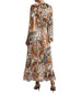 Vestiti casual Donna Etro - Women's Maxi Wrap Dress With Flounces - Multicolore