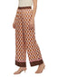 Pantaloni Donna Kartika - Pantalone In Raso St.quadretto - Marrone