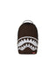 Zaini Casual Unisex Sprayground - Brown And Cream Drip Check Shark Backpack - Marrone