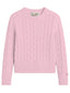 Maglioni Donna Mc2 Saint Barth - Sorbonne Braid Wool Roundneck Sweater - Rosa