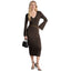 Vestiti casual Donna Michael Kors - Vnk Bell Slv Merino Drs - Marrone