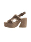 Sandali Donna Mou - Raffia Platform With Back Stra - Marrone