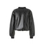 Piumini Donna Pinko - Brodo Bomber Similpelle Soft - Nero