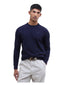 Maglioni Uomo Barbour International - Essential L/Wool Crew Neck - Blu