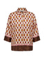 Camicie Donna Kartika - Camicia Cropped In Raso St.quadretto - Marrone