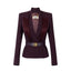 Giacca Donna Elisabetta Franchi - Giacca Con Cintura - Bordeaux