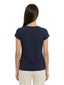 T-shirt Donna Maria Bellentani - T-Shirt M/C Scollo Profondo Con Ricamo - Blu