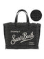 Borse a mano Donna Mc2 Saint Barth - Colette Tweed Hand Bag With Strap - Nero