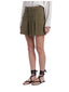 Pantaloncini Donna Dondup - Shorts Loose Lori In Gabardina - Verde militare