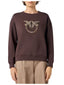Maglioni Donna Pinko - Nelly Maglia Felpa Ricamo - Marrone