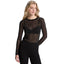 Maglie Donna Michael Kors - Gem Ht Fitted Ls Crew - Nero