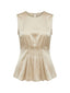 Canotte Donna Maria Bellentani - Canotta Con Arricci - Beige