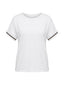 Canotte e top Donna Maria Bellentani - Top Over Con Profili In Maglieria - Bianco