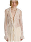 Bluse e camicie Donna Alberta Ferretti - Camicia Tulle Ricamato - Bianco