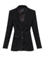Giacche Donna Etro - Woman's Fitted Jacket With Peak Lapel - Nero