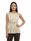 Canotte Donna Maria Bellentani - Canotta Con Arricci - Beige