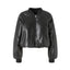 Piumini Donna Pinko - Brodo Bomber Similpelle Soft - Nero